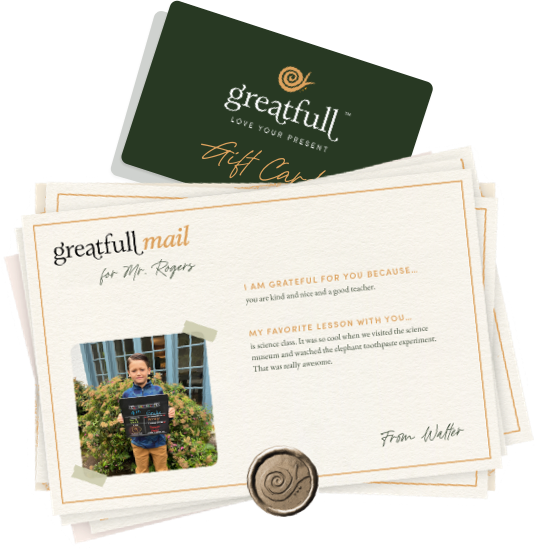 Example sentences being added to the greatfull cards